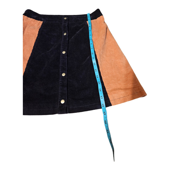 Glamorous Size 6 Pink, Blue Snap Up Mini Skirt - Picture 7 of 7